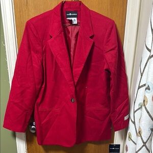 Sag Harbor Red Blazer Classic Tailored Jacket